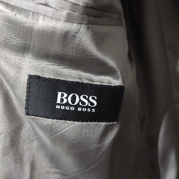 Hugo Boss Gray Suit Coat 3 Button Sports Blazer 40R Wool Jacket - Picture 6 of 10